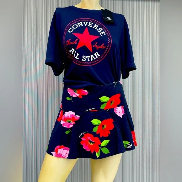 Converse Navy Blue and Red Men's T-Shirt new with tags size S - Picture 9 of 10